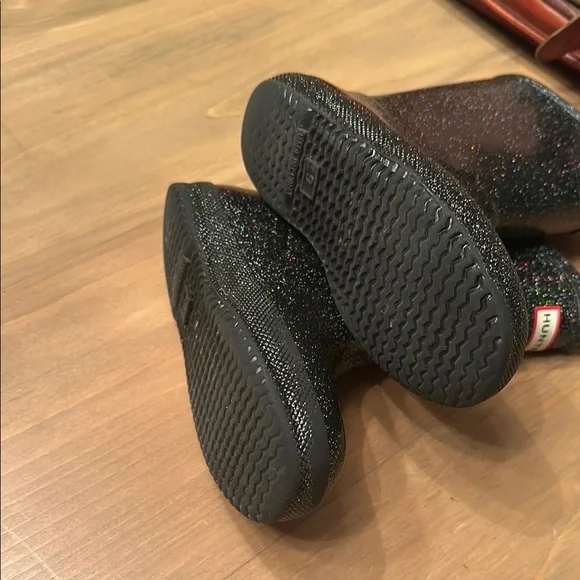 Hunter Sparkling Black Rain Boots - Picture 3 of 3